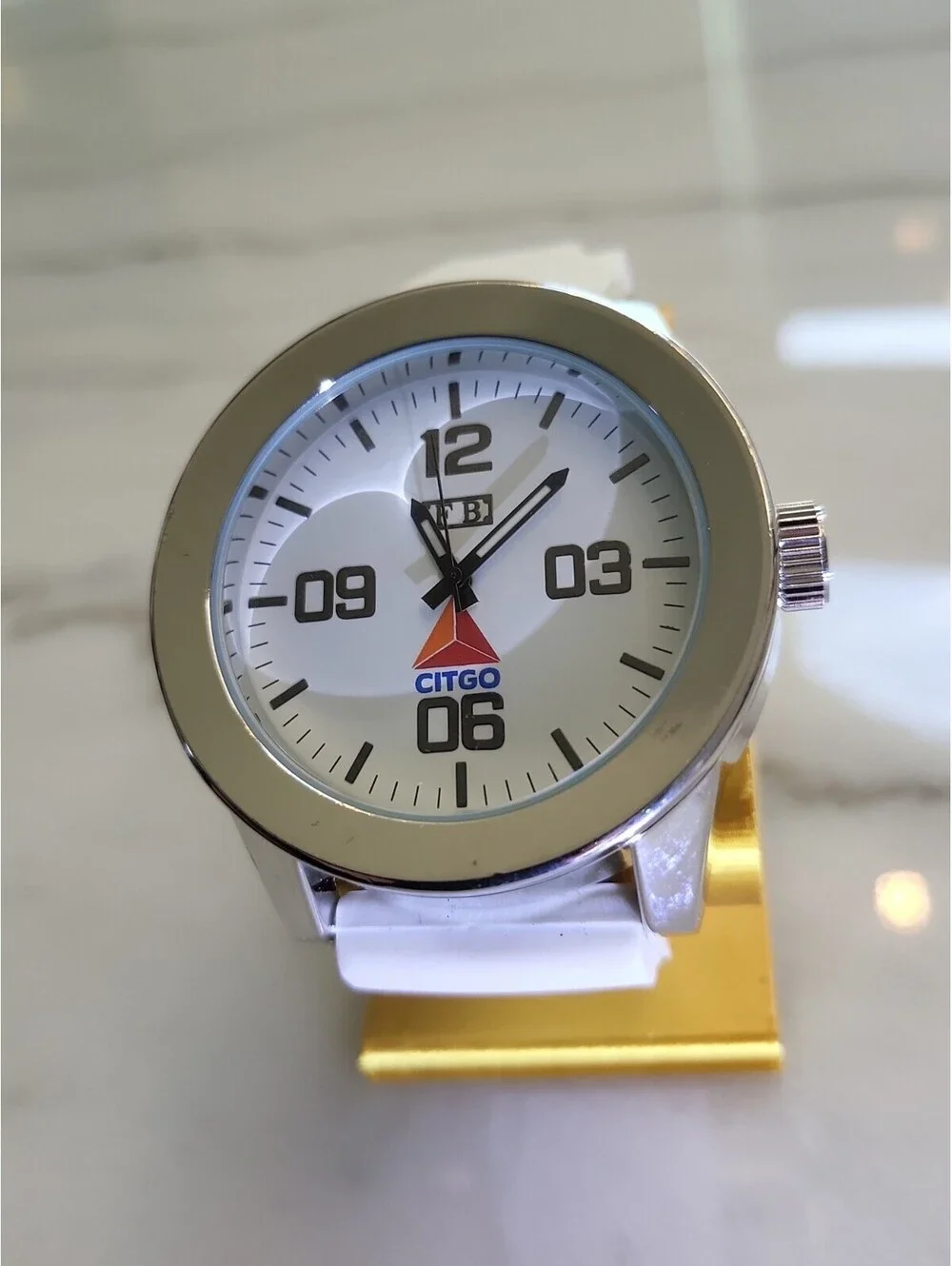 Men's Quartz Watch Working New Battery Automobilia 50mm Citgo Gas Works EUC